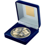 BLUE VELVET BOX AND 70mm MEDALLION REFEREE