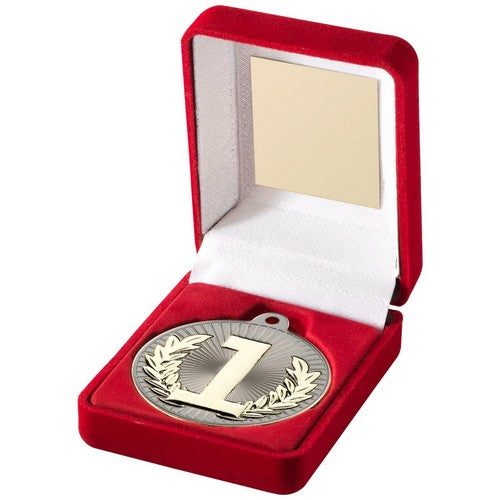 RED VELVET BOX AND 50mm MEDAL 1ST