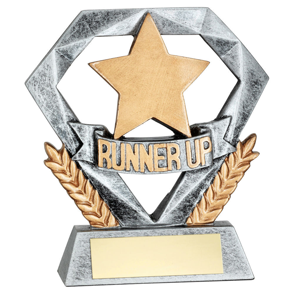 PEW/GOLD RUNNER UP MINI DIAMOND WITH PLATE - 4in