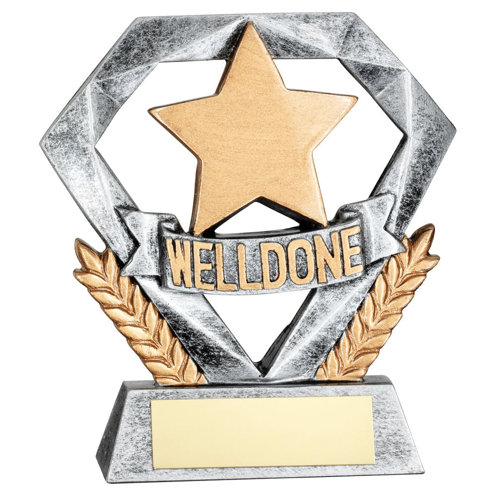 PEW/GOLD WELL DONE MINI DIAMOND WITH PLATE - 4in