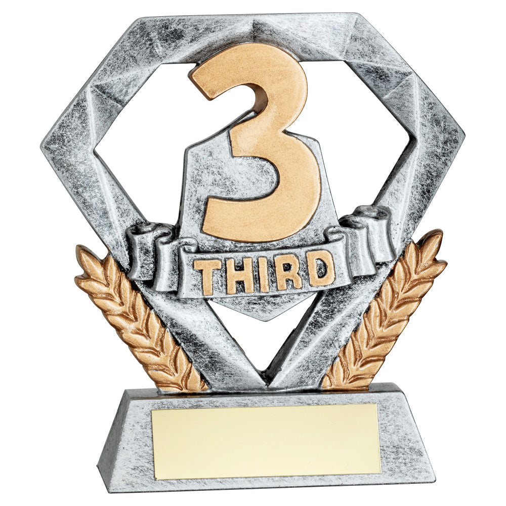 PEW/GOLD THIRD MINI DIAMOND WITH PLATE - 4in