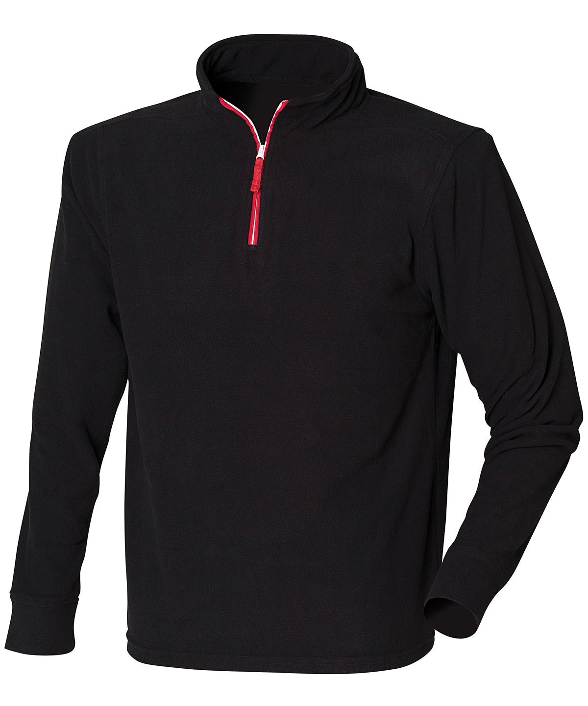 1/4 zip long sleeve fleece piped