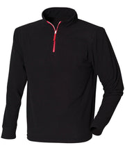 1/4 zip long sleeve fleece piped