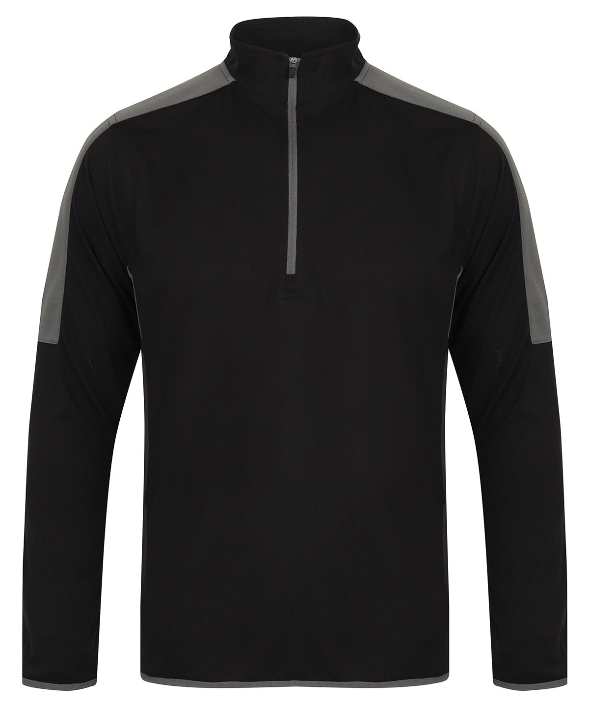 1/4 zip mid-layer with contrast panelling