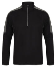 1/4 zip mid-layer with contrast panelling