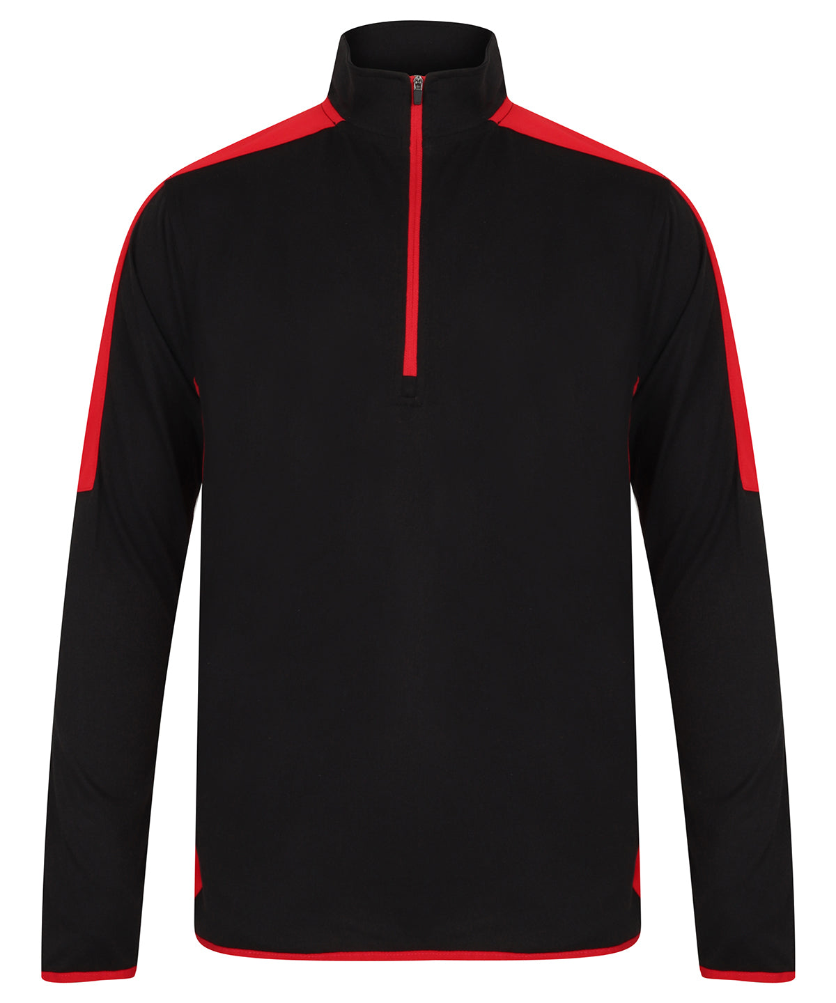 1/4 zip mid-layer with contrast panelling
