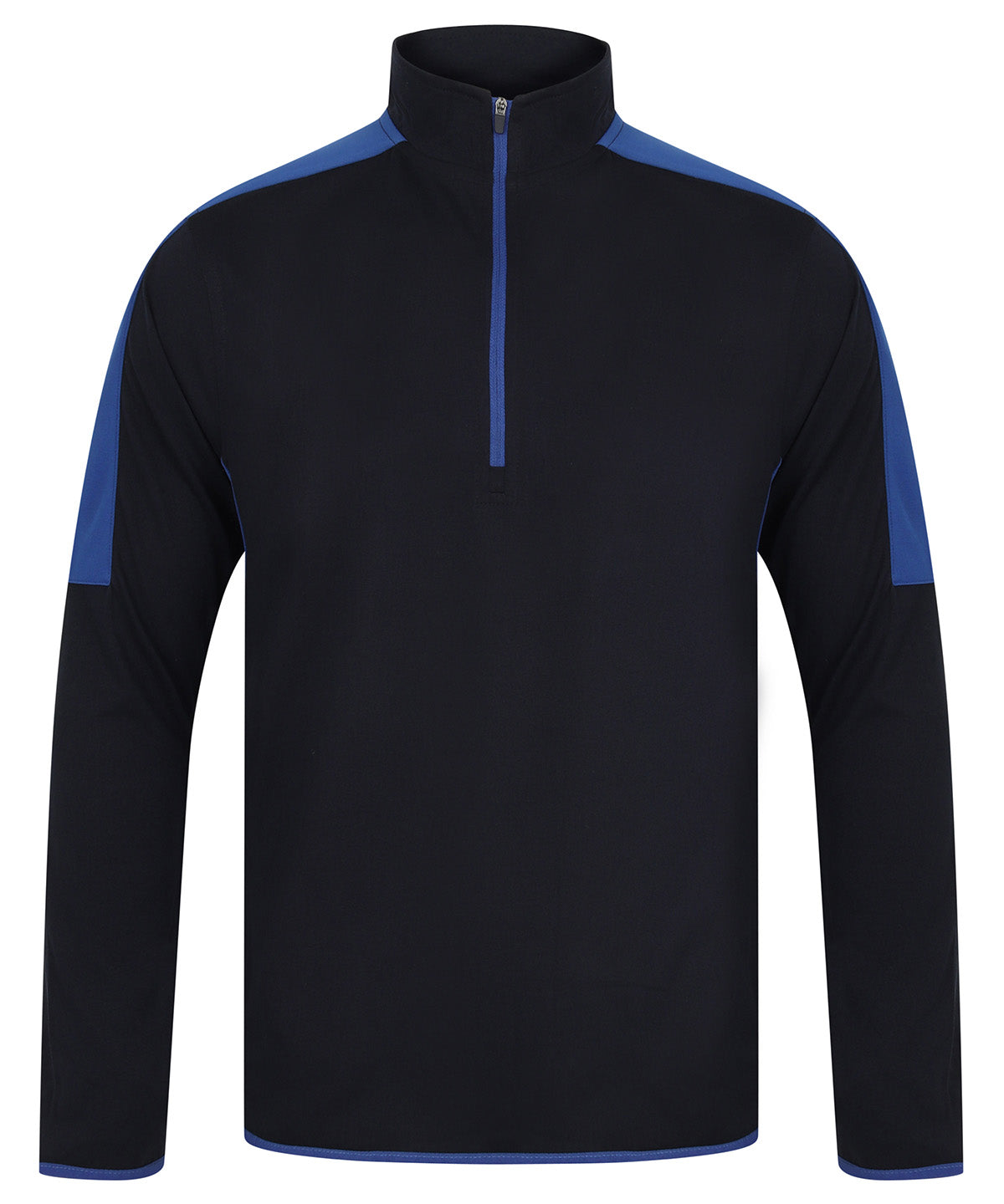 1/4 zip mid-layer with contrast panelling