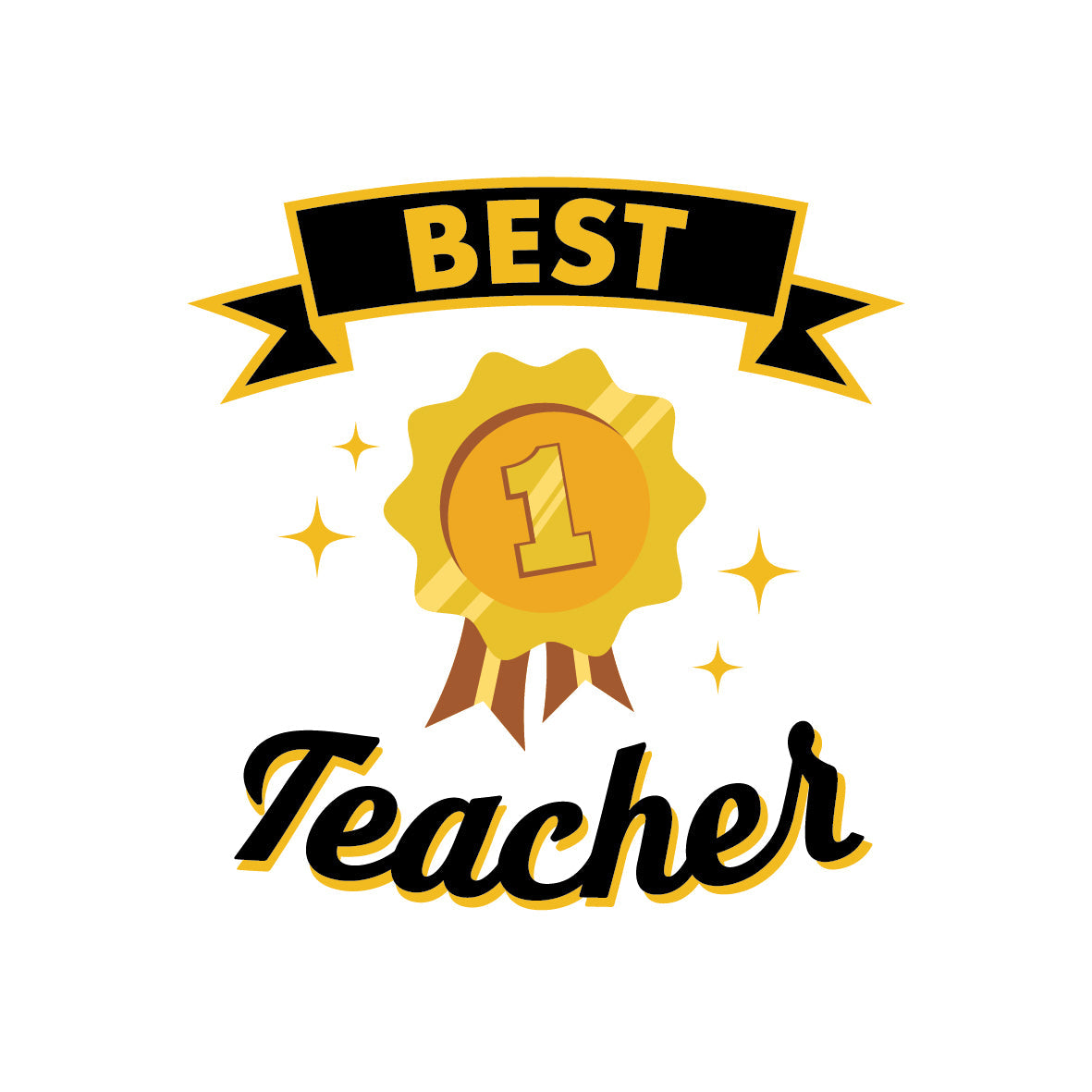 Best Teacher Clear Acrylic Trophy Design by School Badges UK