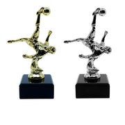 Bicycle Kick Football Trophy with Marble Base