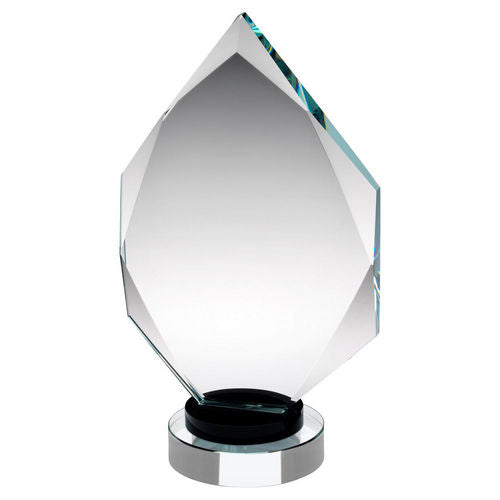 Clear Glass Diamond On Black And Clear Round Base (15mm Thick) - 203mm by Legacy Outfitters