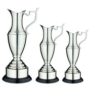 Nickel Plated Claret Jug On Round Base With Plinth by Legacy Outfitters