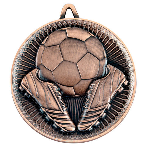 Football Deluxe Medal - 60mm - Bronze by Legacy Outfitters