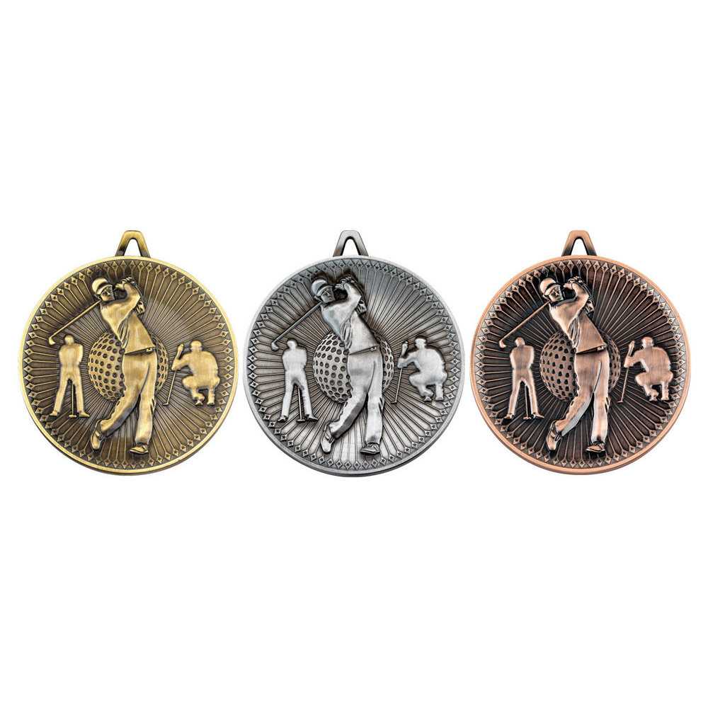 Golf Deluxe Medal - 60mm by Legacy Outfitters