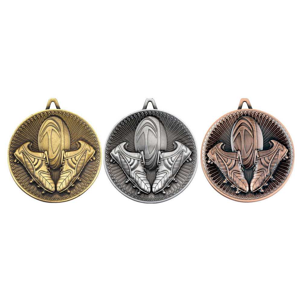 Rugby Deluxe Medal - 60mm by Legacy Outfitters
