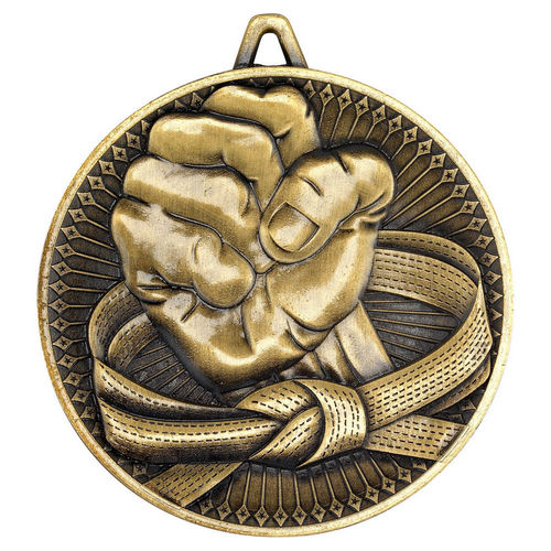 Martial Arts Deluxe Medal - 60mm - Antique Gold by Legacy Outfitters