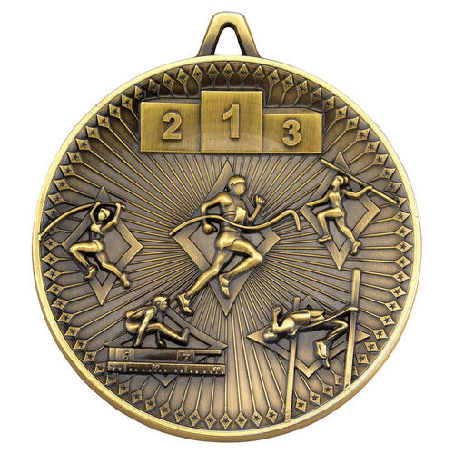 Athletics Deluxe Medal - 60mm - Antique Gold by Legacy Outfitters