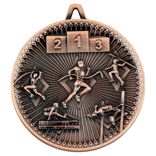 Athletics Deluxe Medal - 60mm - Bronze by Legacy Outfitters