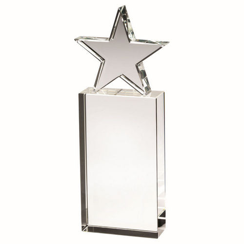 Clear Glass Block With Glass Star - 203mm by Legacy Outfitters