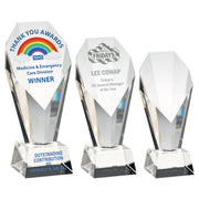 Clear Glass Obelisk On Base by Legacy Outfitters