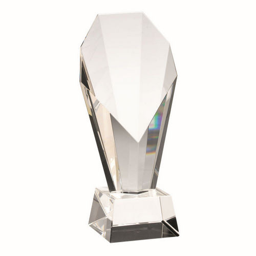 Clear Glass Obelisk On Base - 191mm by Legacy Outfitters