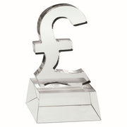 CLEAR GLASS POUND SIGN ON BASE - 4.75in
