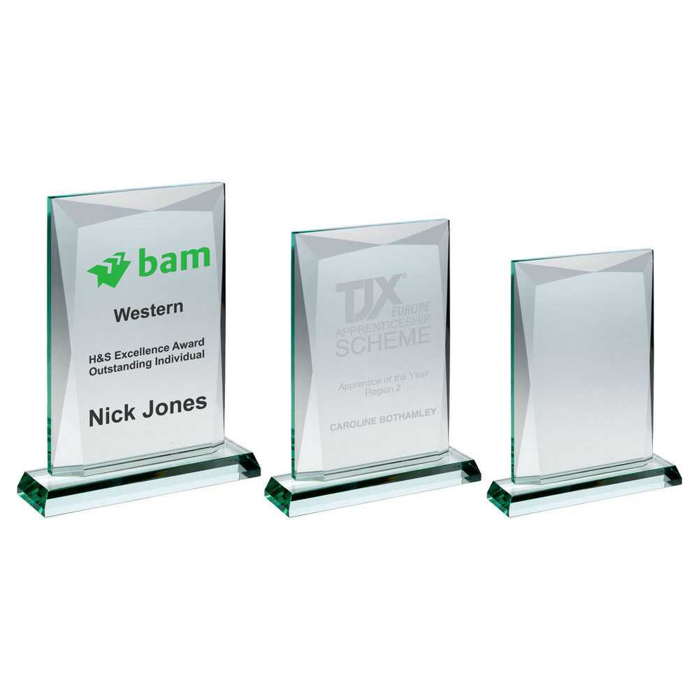 Jade Glass Chunky Rectangle Plaque (19mm Thick) by Legacy Outfitters