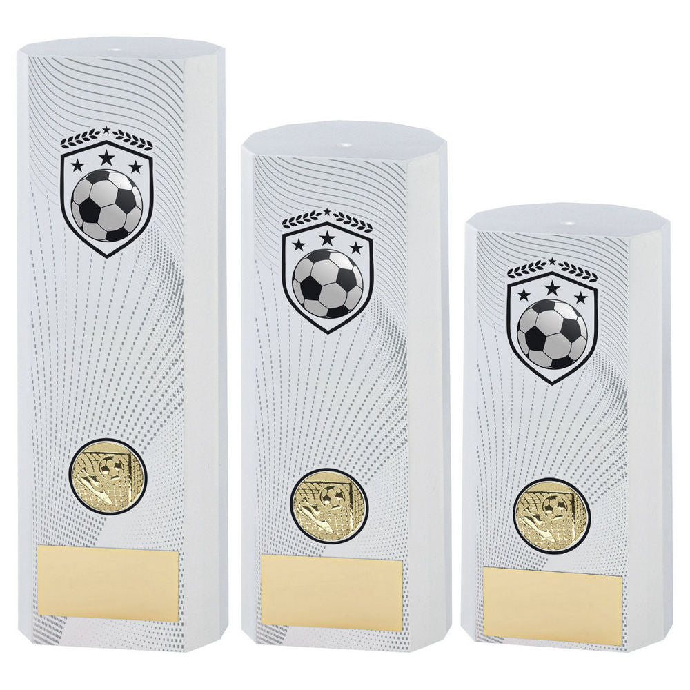 White Plastic Filled Column Football (1in Cen) by Legacy Outfitters