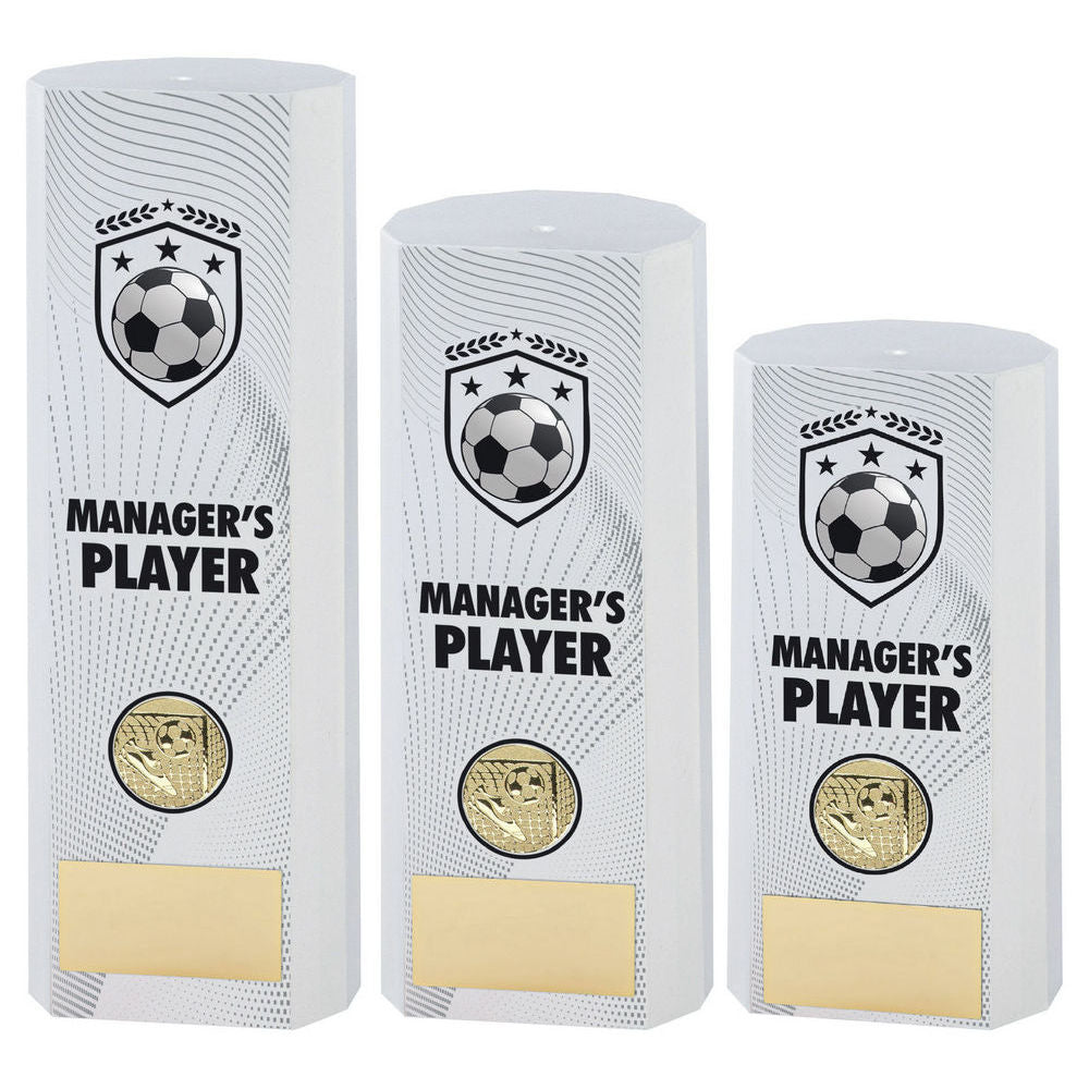White Plastic Filled Column Football Managers Player (1in Cen) by Legacy Outfitters