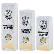 White Plastic Filled Column Football Managers Player (1in Cen) by Legacy Outfitters
