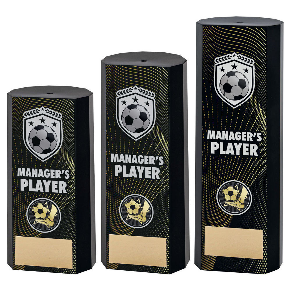 Black Plastic Filled Column Football Managers Player (1in Cen) by Legacy Outfitters