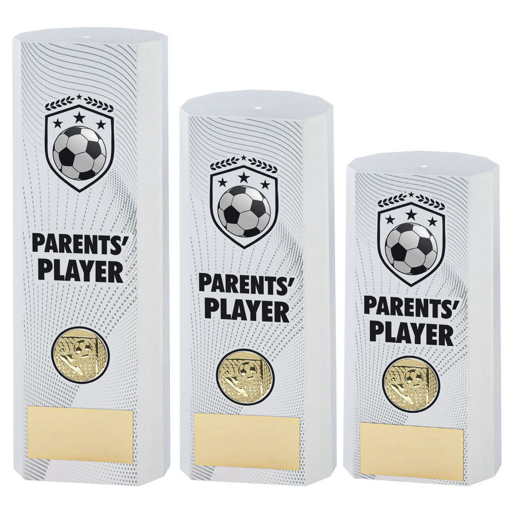White Plastic Filled Column Football Parents Player (1in Cen) by Legacy Outfitters