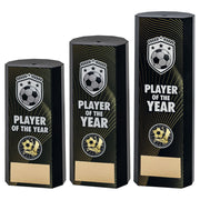 Black Plastic Filled Column Football Player Of The Year (1in Cen) by Legacy Outfitters