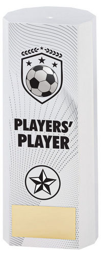 White Plastic Filled Column Football Players Player (1in Cen) - 152mm by Legacy Outfitters