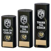 Black Plastic Filled Column Football Thank You Coach (1in Cen) by Legacy Outfitters