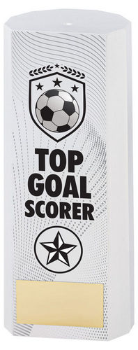 White Plastic Filled Column Football Top Goal Scorer (1in Cen) - 152mm by Legacy Outfitters