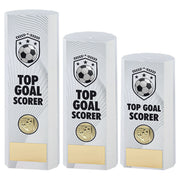 White Plastic Filled Column Football Top Goal Scorer (1in Cen) by Legacy Outfitters