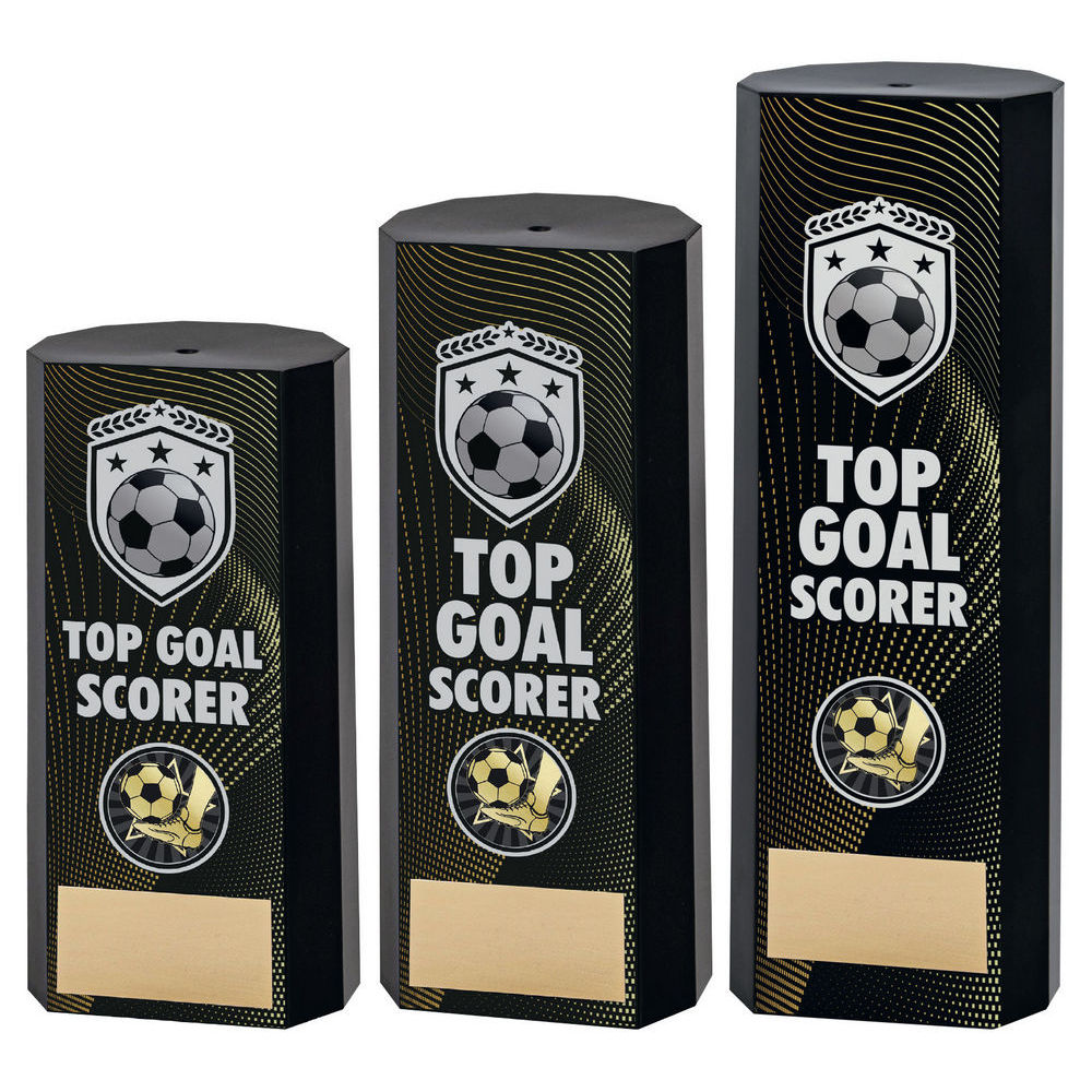 Black Plastic Filled Column Football Top Goal Scorer (1in Cen) by Legacy Outfitters