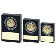 Black Marble With Silver/Gold Wreath, Football Insert And Plate by Legacy Outfitters