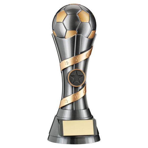 Gunmetal Grey/Gold Filled Plastic Football Column With Plate (1in Cen) - 191mm by Legacy Outfitters