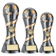 Gunmetal Grey/Gold Filled Plastic Football Column With Plate (1in Cen) by Legacy Outfitters