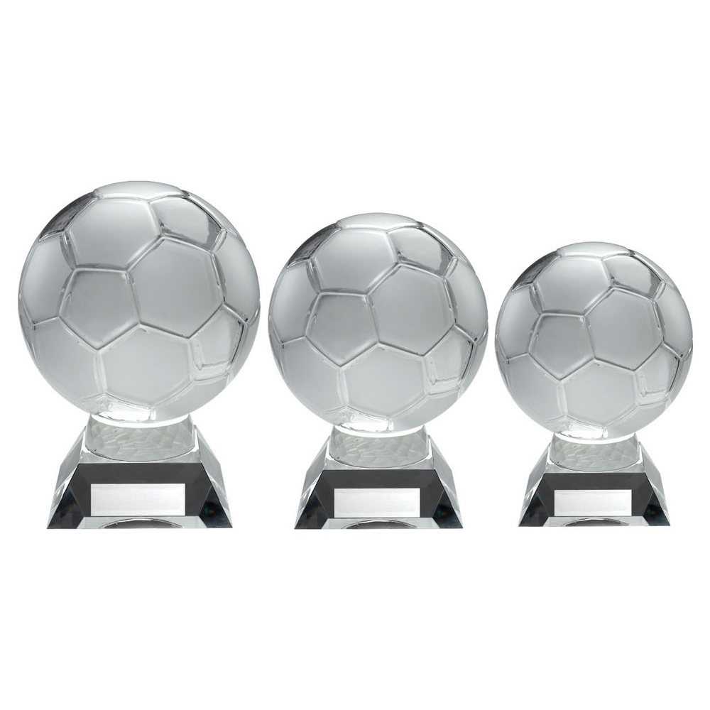 Large Clear Glass Football With Plate by Legacy Outfitters