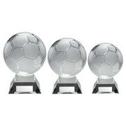Large Clear Glass Football With Plate by Legacy Outfitters