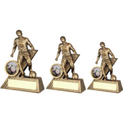 Brz/Gold Male Football Mini Figure With Plate (1in Centre) by Legacy Outfitters