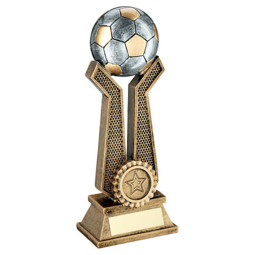 Brz/Pew/Gold Football On Twin Prongs With Plate (1in Centre) - 152mm by Legacy Outfitters