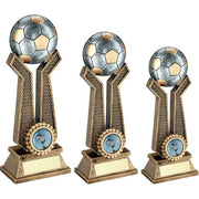 Brz/Pew/Gold Football On Twin Prongs With Plate (1in Centre) by Legacy Outfitters