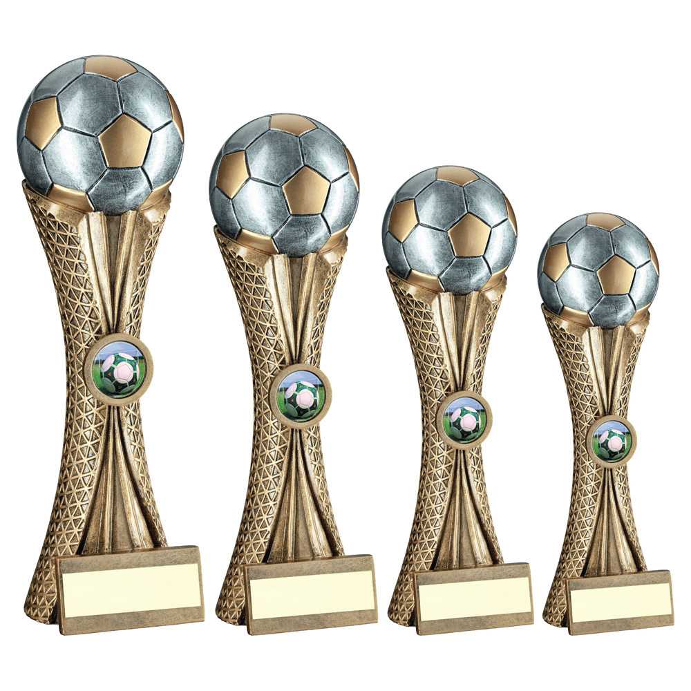 Brz/Pew/Gold Football On Tri Mesh Column With Plate (1in Centre) by Legacy Outfitters