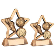Brz/Gold Resin Football Mini Star With Plate (1in Centre) by Legacy Outfitters