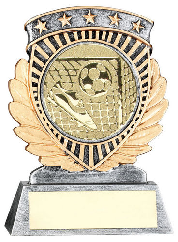 Pew/Gold 5 Star Holder With Football Insert & Plate - 95mm by Legacy Outfitters