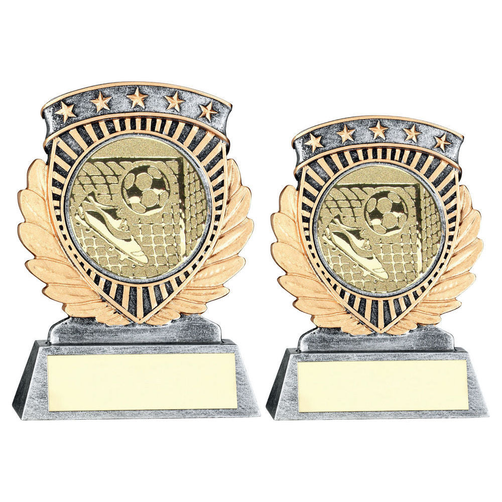 Pew/Gold 5 Star Holder With Football Insert & Plate by Legacy Outfitters