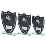 Stone Effect Glass Shield With Football Centre And Plate by Legacy Outfitters